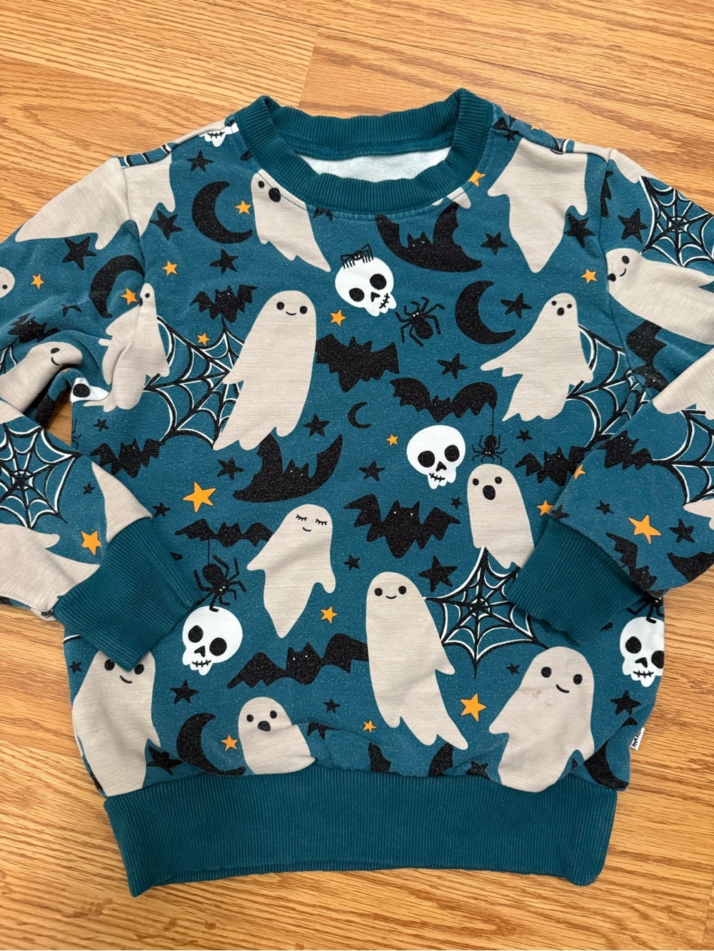Little Sleepies Play Halloween Ghosts Long Sleeve Crewneck Sweatshirt 5 Glow